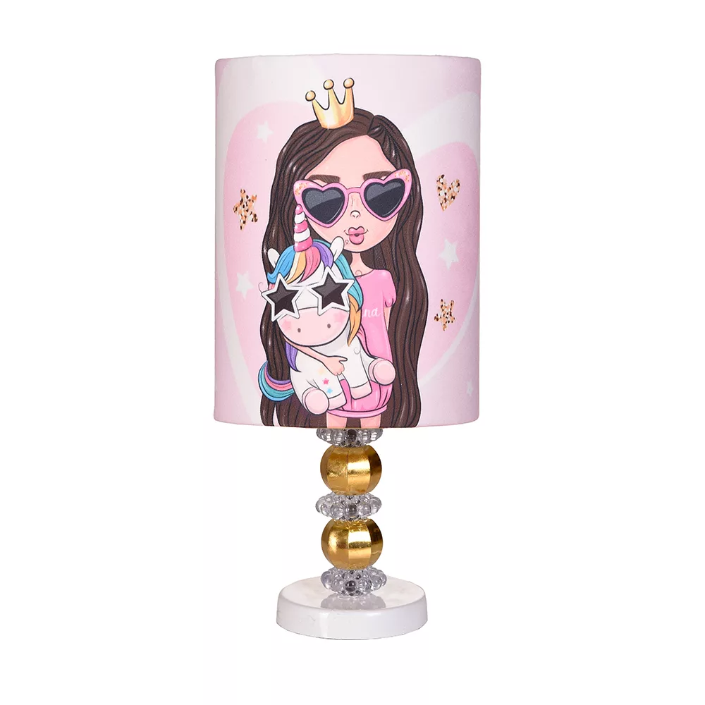 آباژور رومیزی کودک مدل دخترانه