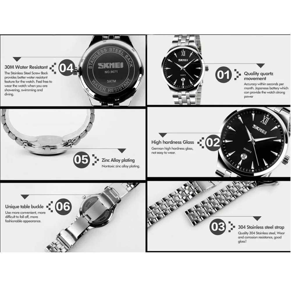 ساعت مچی عقربه ای زنانه اسکمی مدل 9071W