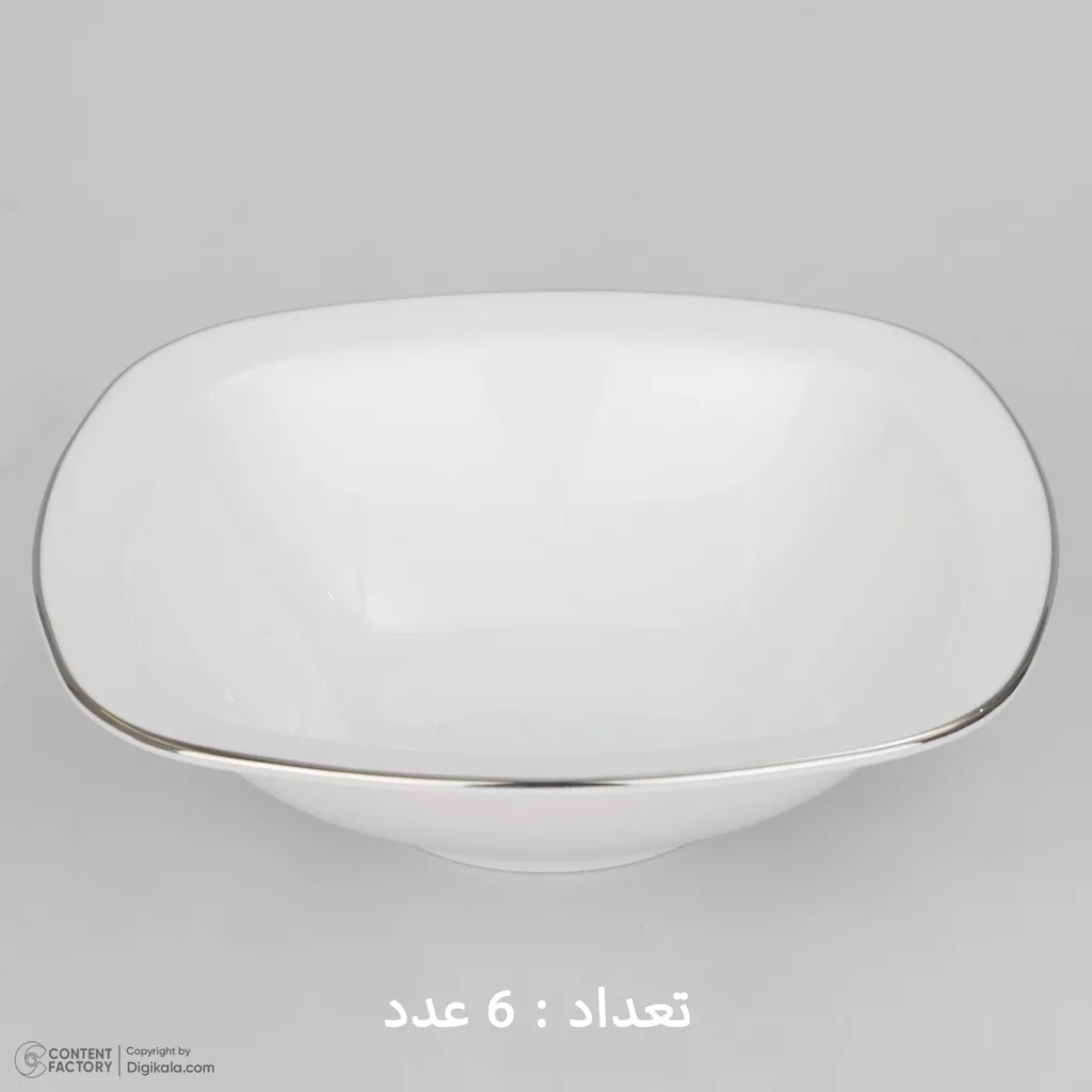 سرویس چینی 27 پارچه غذاخوری چینی زرین ایران سری کواترو مدل سمن درجه عالی