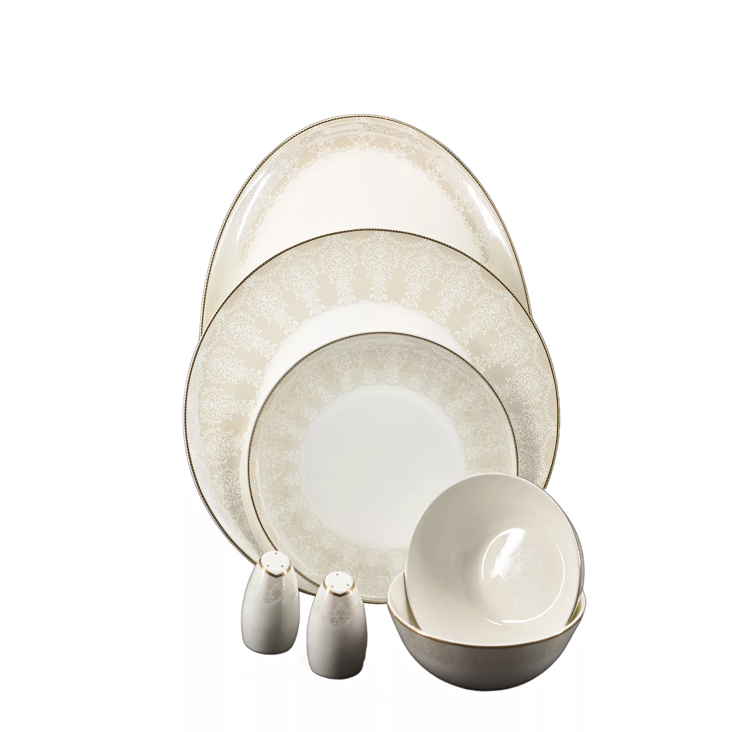 سرويس غذاخوری 28 پارچه دینوا ساینا مدل 19168 فول دکور طلا