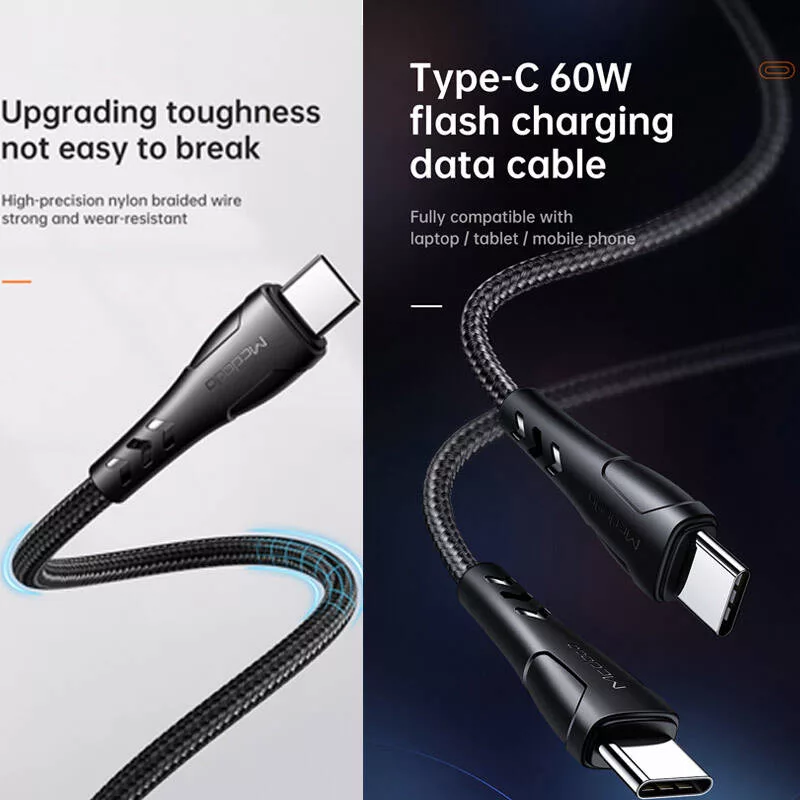 کابل USB-C مک دودو مدل CA - 7641 60W PD QC4 طول 1.2 متر