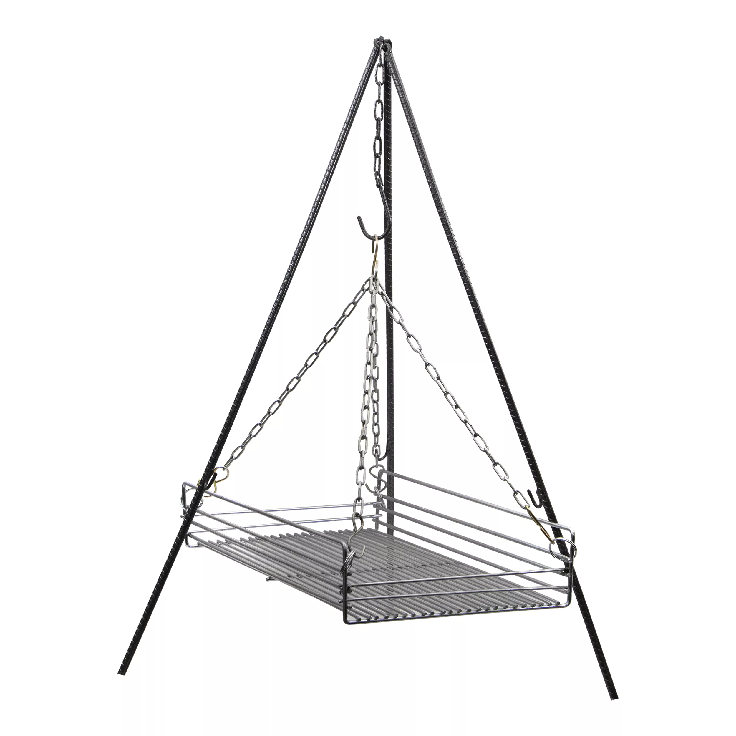 استند و ساج سفری مدل پایه میلگردی به همراه کتری و گریل