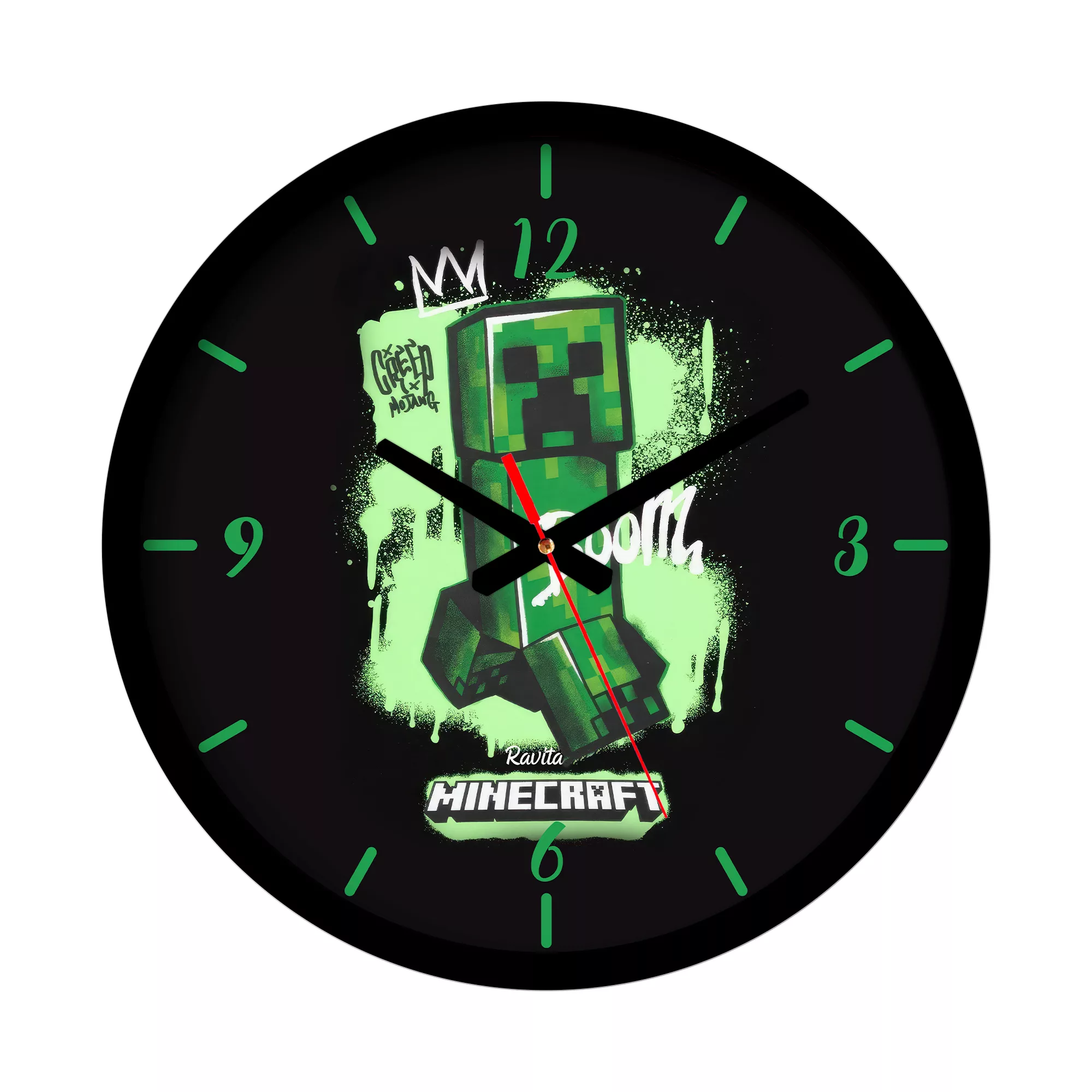 ساعت دیواری کوارتز راویتا مدل ماینکرافت کد 3648
