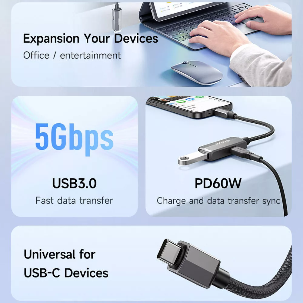 مبدل USB-C به OTG/USB-C مک دودو مدل CA-2830