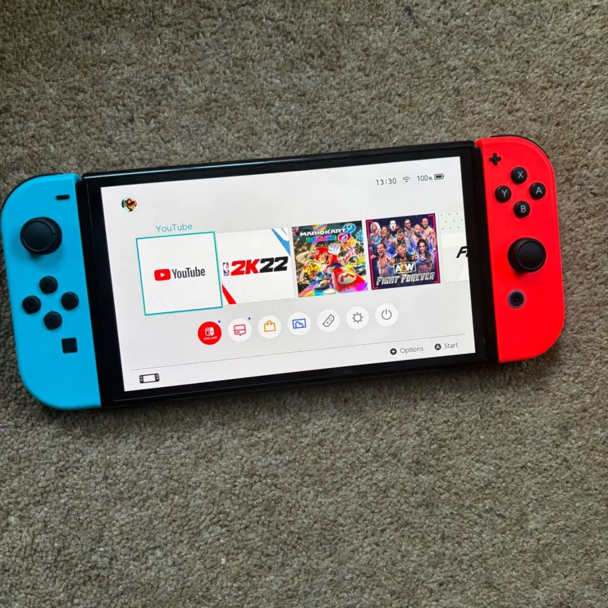 کنسول بازی هیبریدی نینتندو مدل Switch - OLED Neon Blue and Neon Red ظرفیت 64 گیگابایت