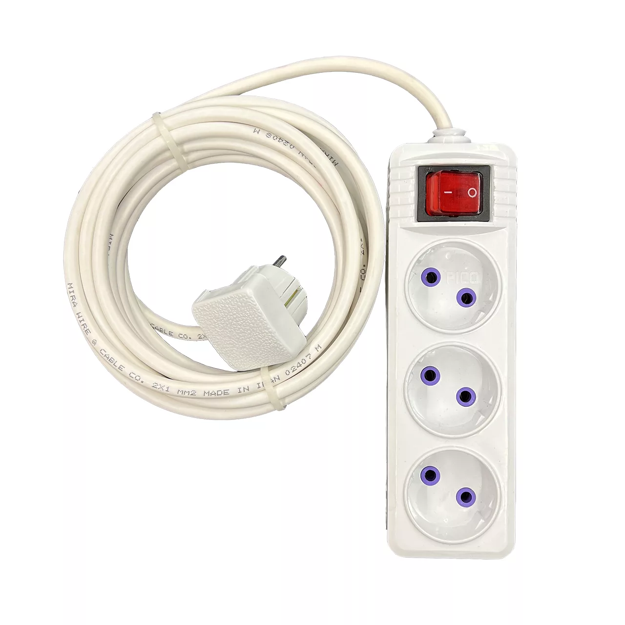 سه راهی برق پیکو مدل کلید دار کد 40M