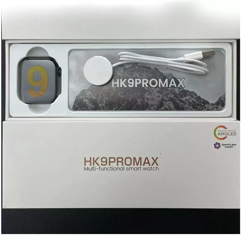 ساعت هوشمند 2.12 اینچ 44 میلیمتری مدل HK9 PROMAX با بند کنفی
