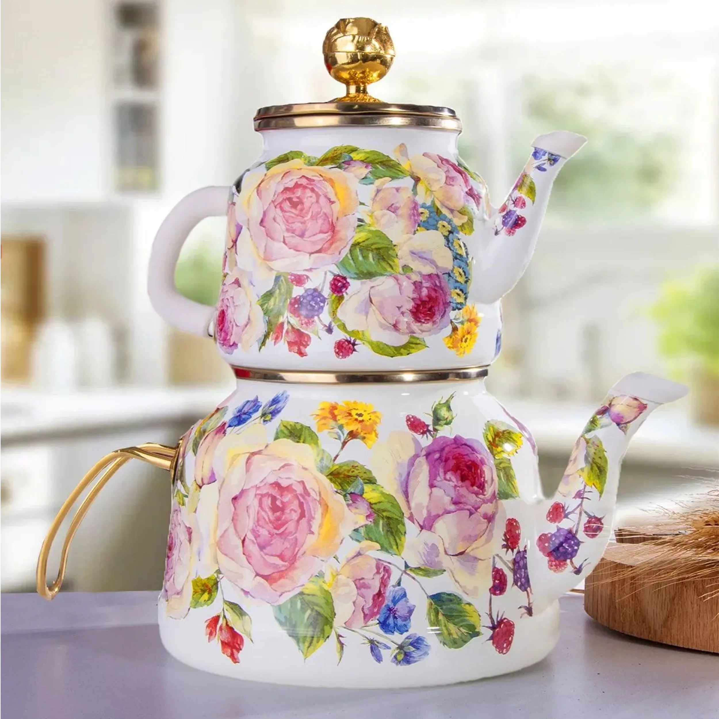 ست کتری و قوری میس بتی مدل ROSE DELUXE