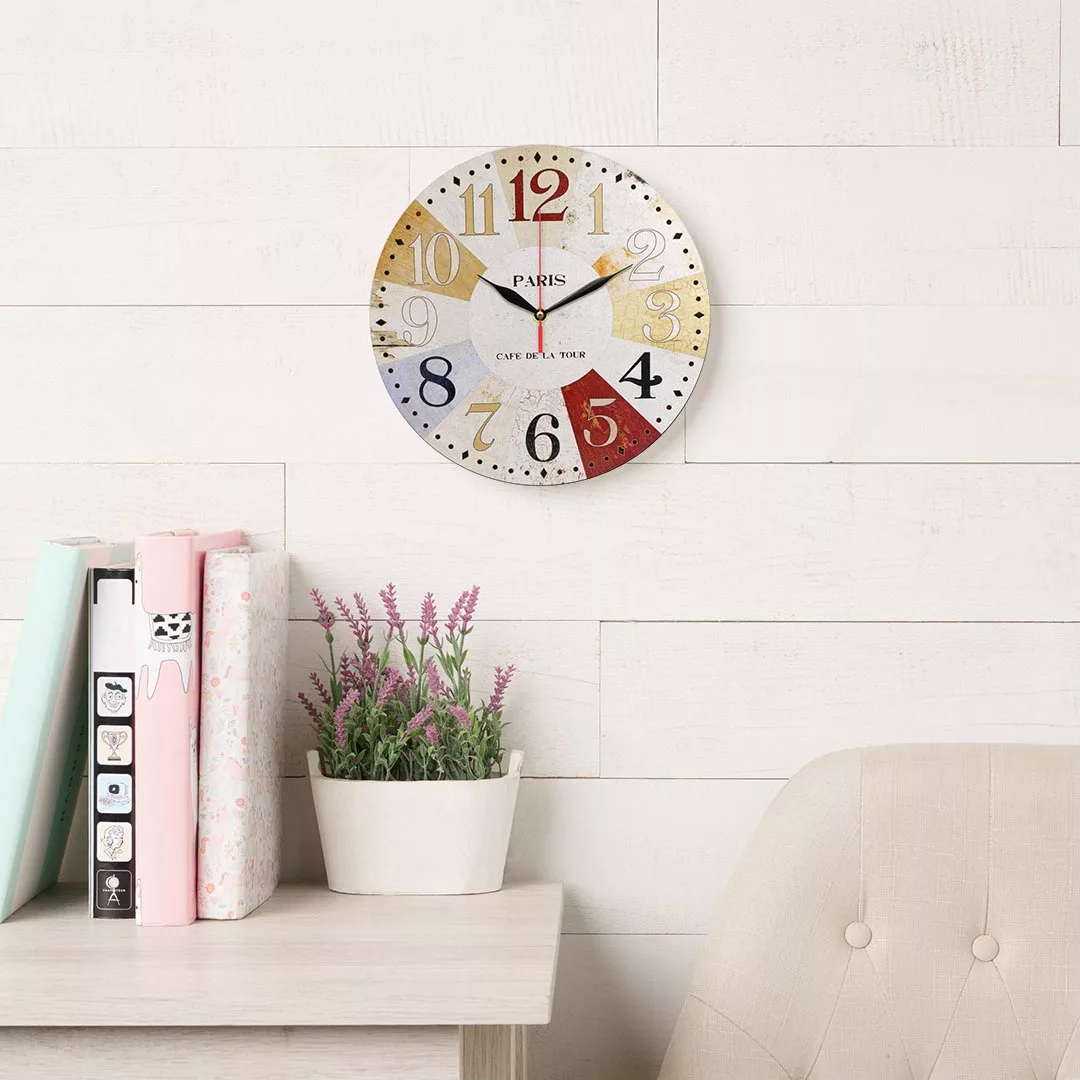 ساعت دیواری طرح رنگارنگ کد 1411