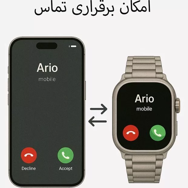 ساعت هوشمند 49 میلیمتری توسما مدل HG99 ULTRA2 با بند استیل