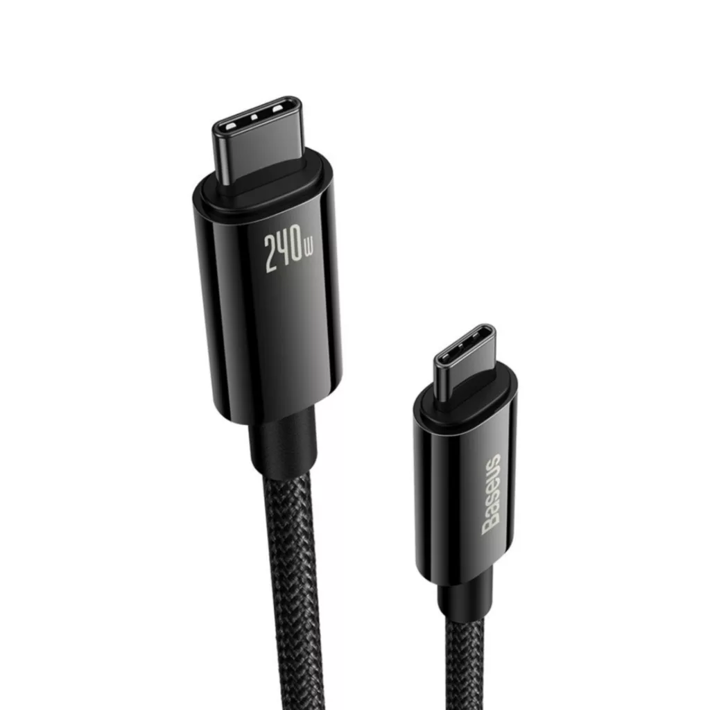 کابل تبدیل USB-C باسئوس مدل (TUNGSTEN GOLD  (240W طول 2 متر