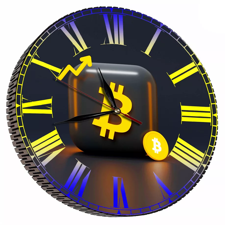 ساعت دیواری مدل ارز دیجیتال