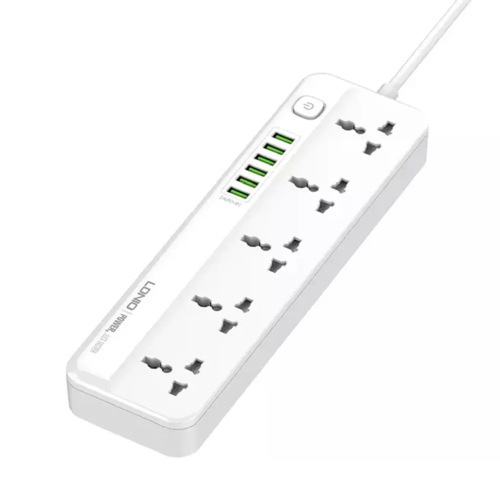 چندراهی برق الدینیو مدل SC-5614 Multi-way Power Supply And 6 USB Port Charger