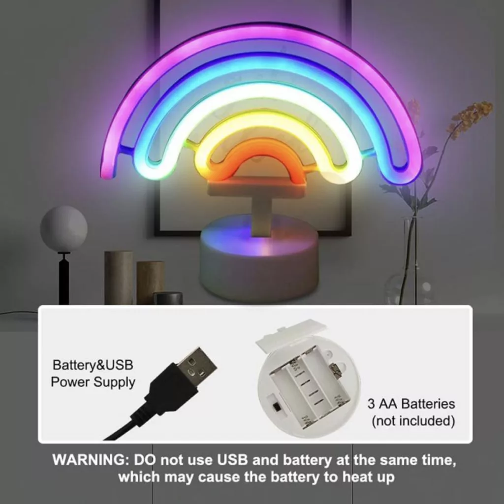 آباژور رومیزی کودک مدل rainbow