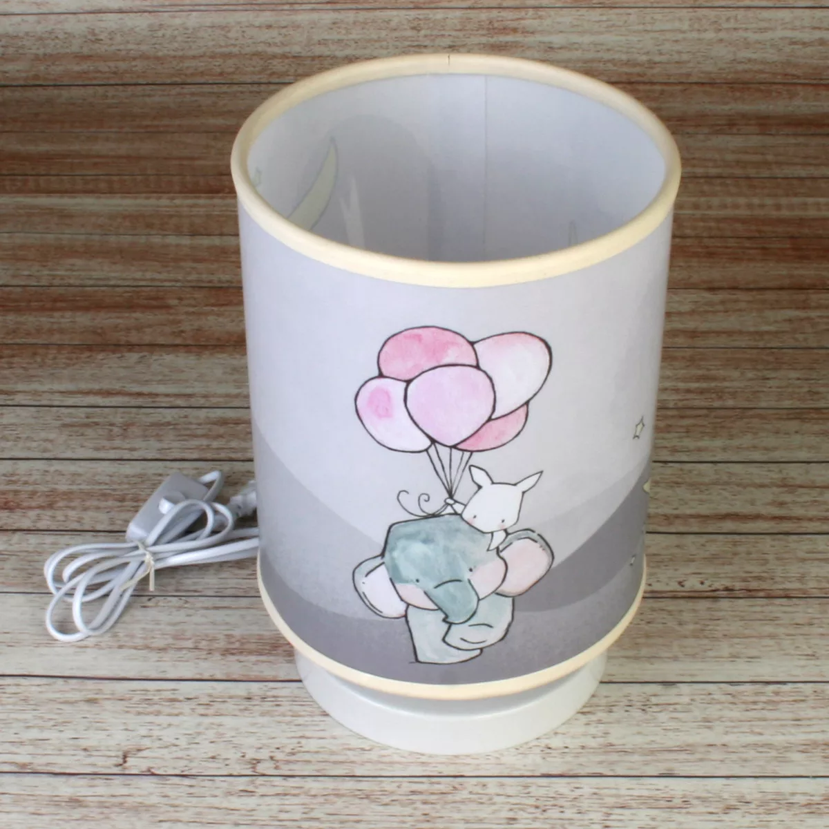 آباژور رومیزی کودک مدل فیل و خرگوش