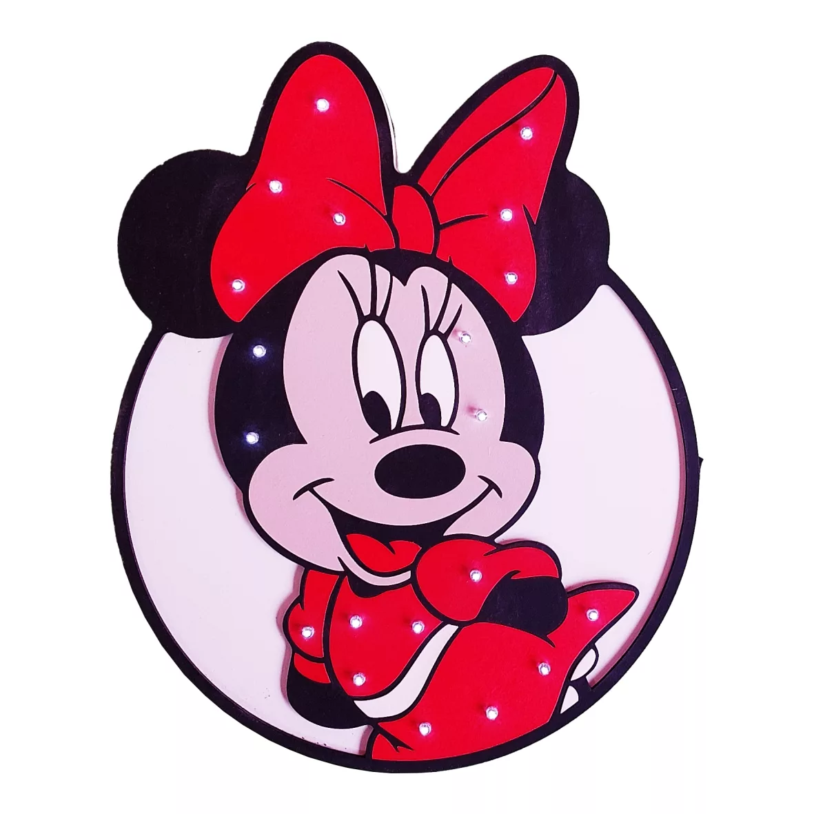 چراغ خواب اتاق کودک مدل میکی موس دختر گرد