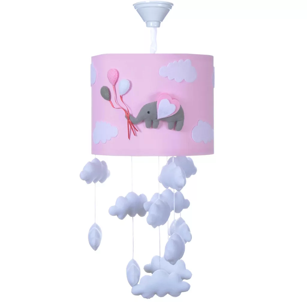 لوستر کودک تابنده مدل فیل و بادکنک رنگی