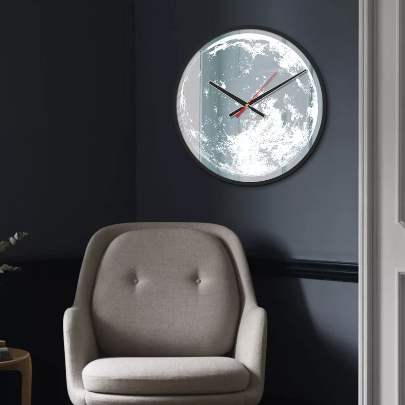 ساعت دیواری سایان هوم مدل ساعت آینه ای طرح ماه G45