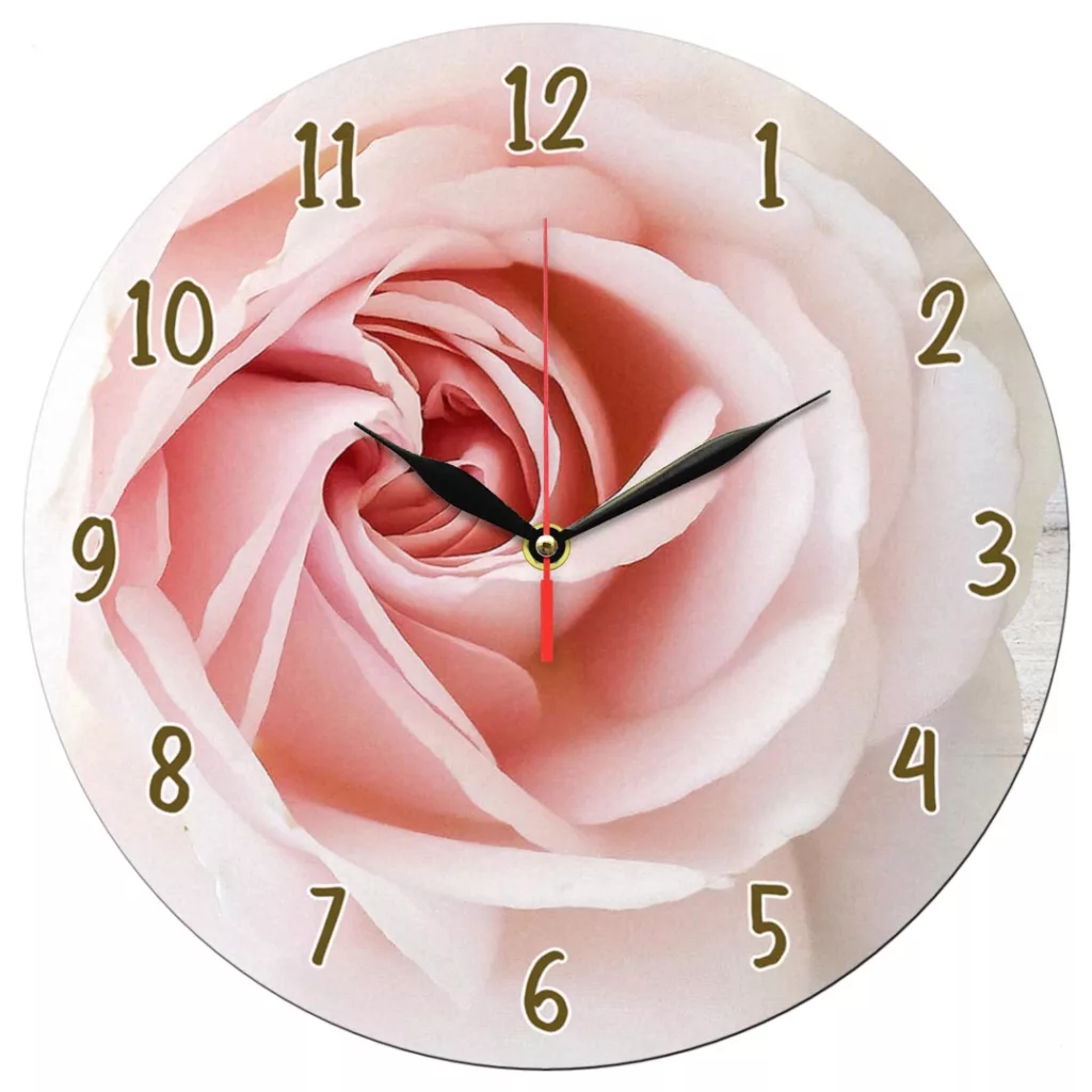 ساعت دیواری طرح گل رز کد 1433