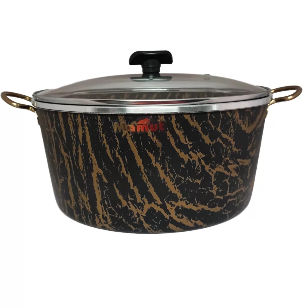 سرویس قابلمه و تابه گرانیتی 12 پارچه ماموت مدل سنگی