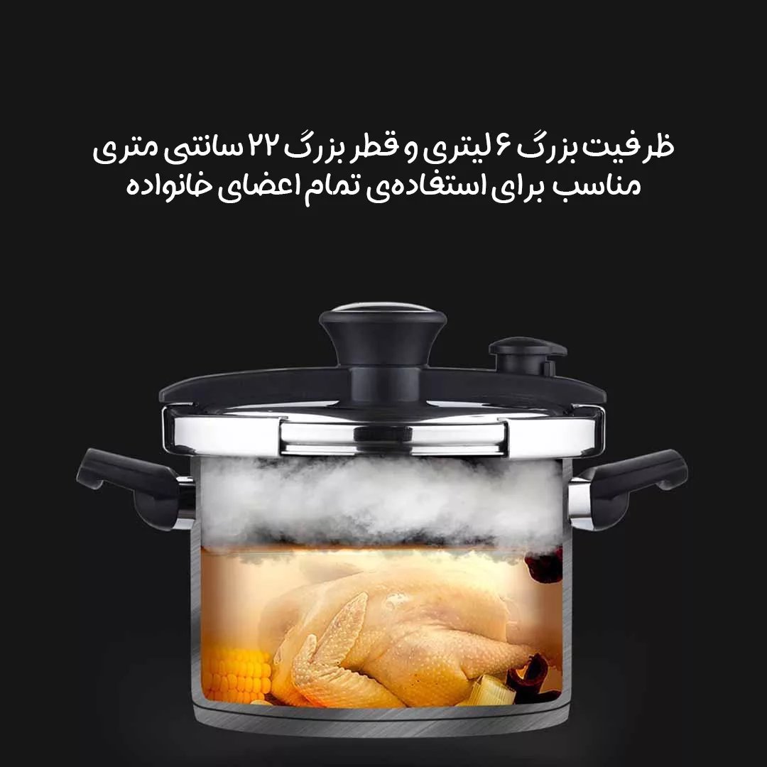 زودپز هوهاو مدل HU0205 گنجایش 6 لیتر