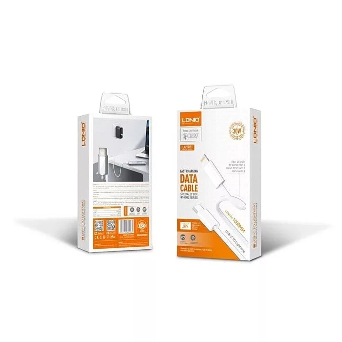 کابل تبدیل USB-C به لایتنینگ الدینیو مدل Lc901i طول 1متر