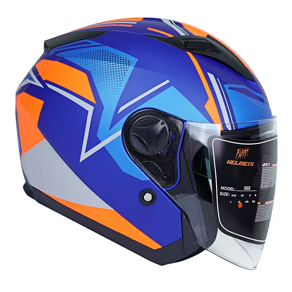 کلاه کاسکت فلش مدل فک متحرک عینکدار کد K_868