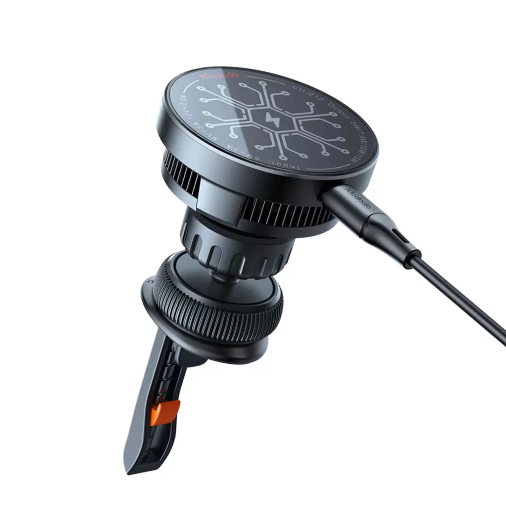 پایه نگهدارنده و شارژر بی سیم گوشی موبایل مک دودو مدل Magnetic Radiator 15W