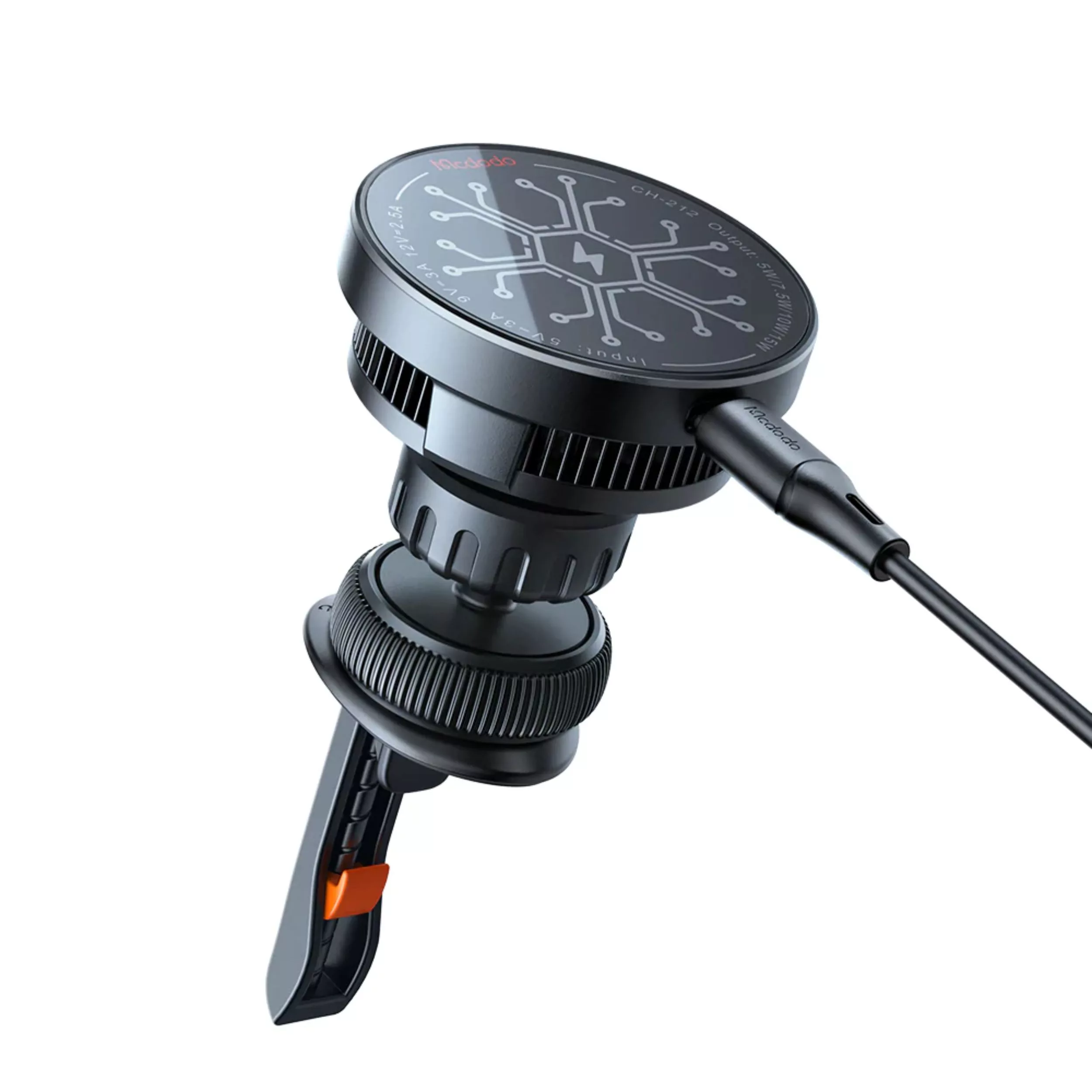 پایه نگهدارنده و شارژر بی سیم گوشی موبایل مک دودو مدل Magnetic Radiator 15W