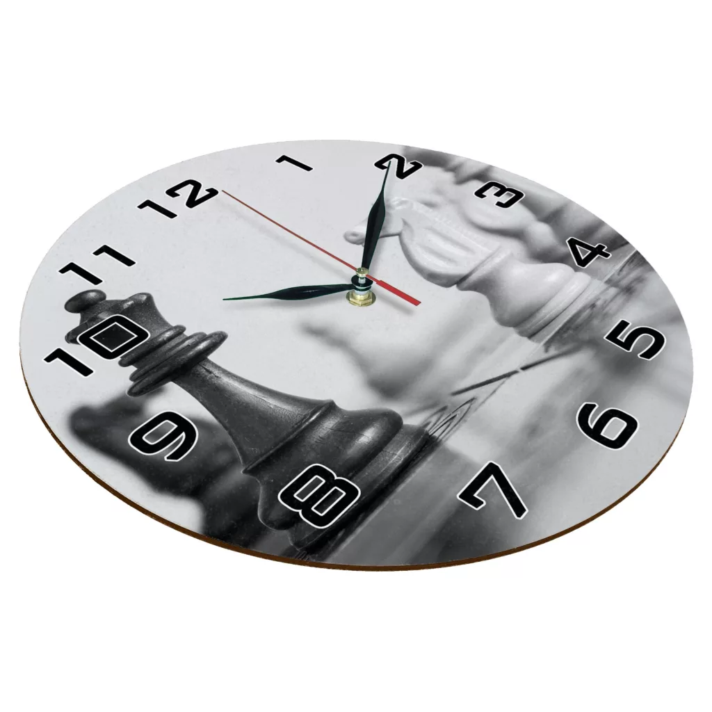 ساعت دیواری طرح مهره های شطرنج کد 1175