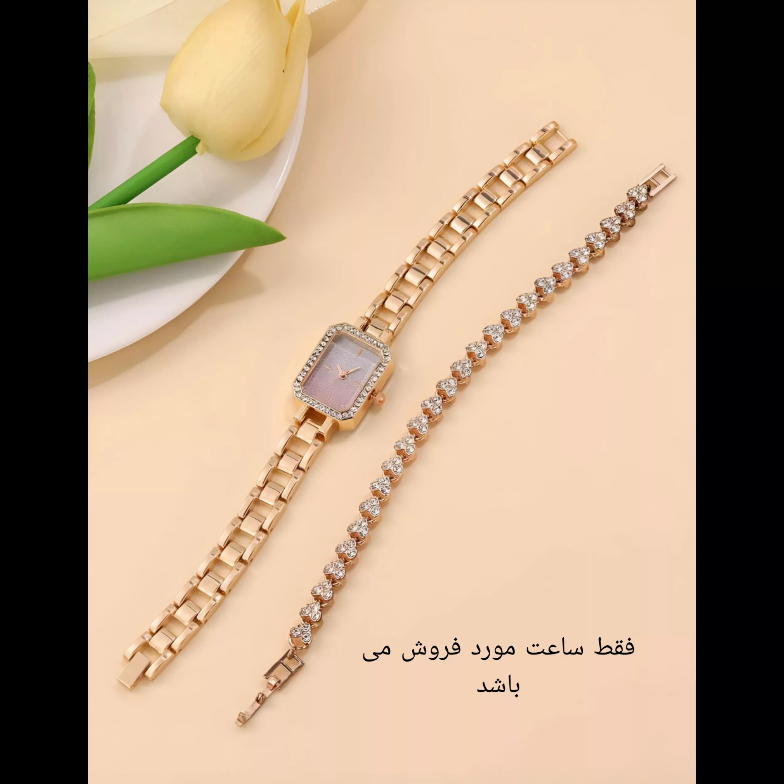 ساعت مچی عقربه ای زنانه مدل بند زنجیری کد Ro-2