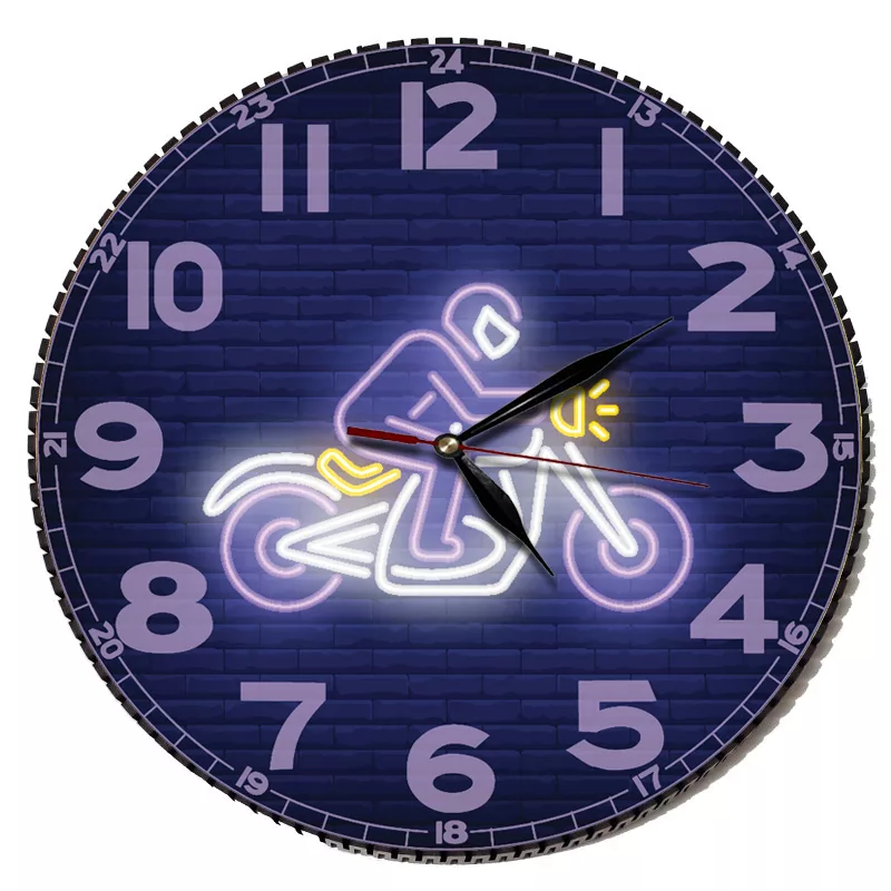 ساعت دیواری مدل موتور سوار