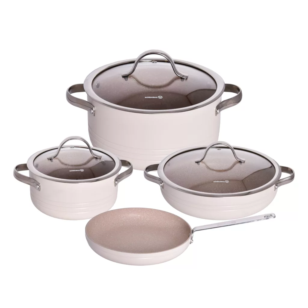 سرویس قابلمه و تابه گرانیتی 7 پارچه کرکماز طرح Linea کد 2619