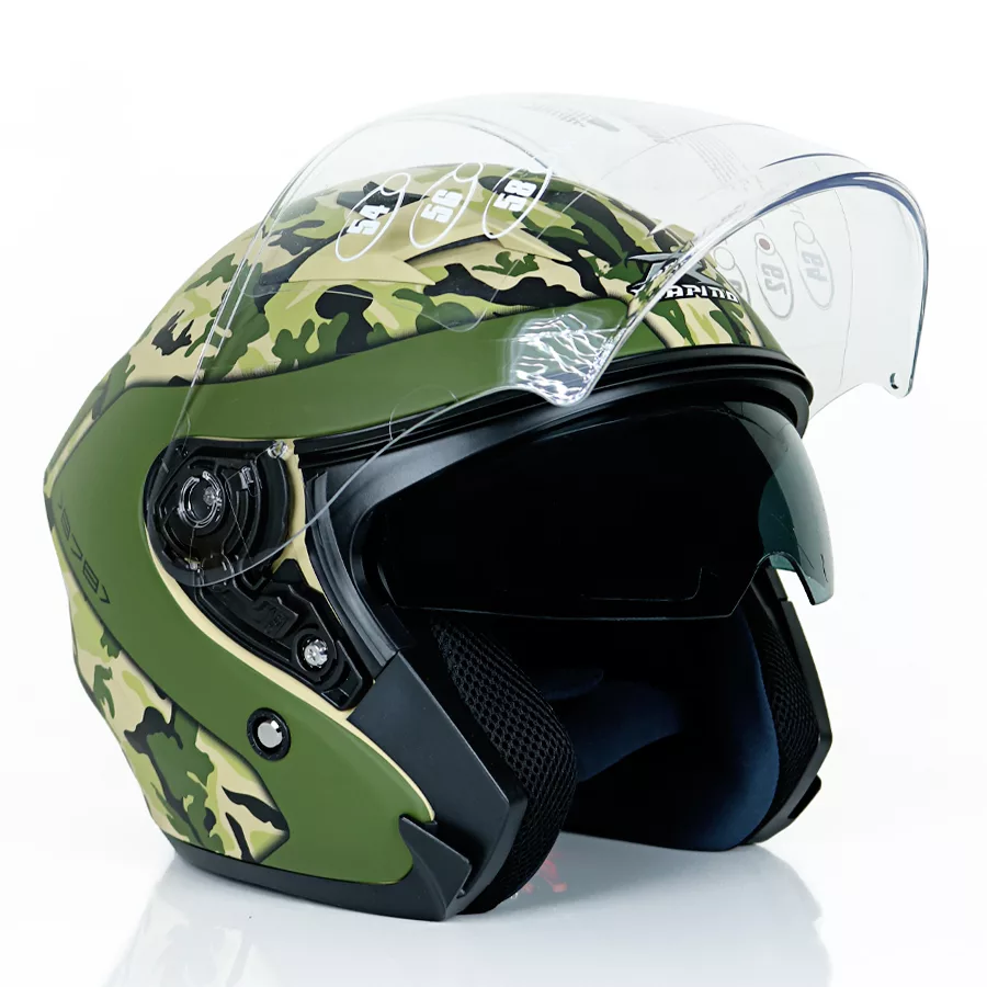 کلاه کاسکت بدون فک راپیدو طرح چریکی 878