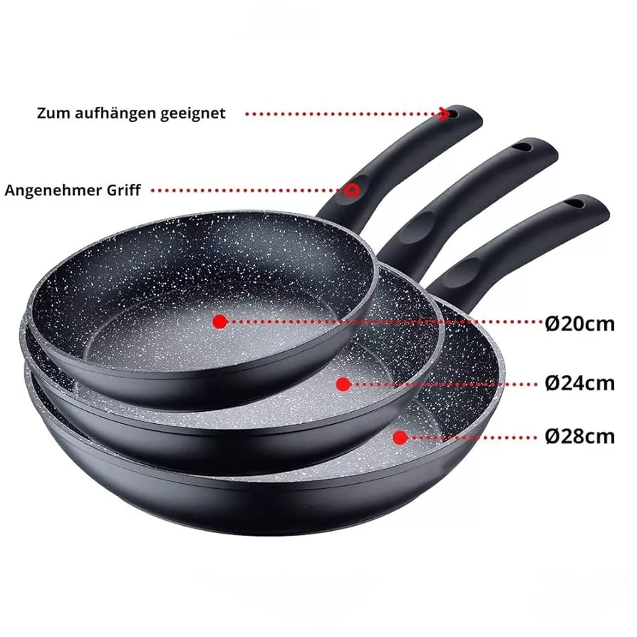 سرویس تابه سنگی 3 پارچه استون لاین مدل 12296