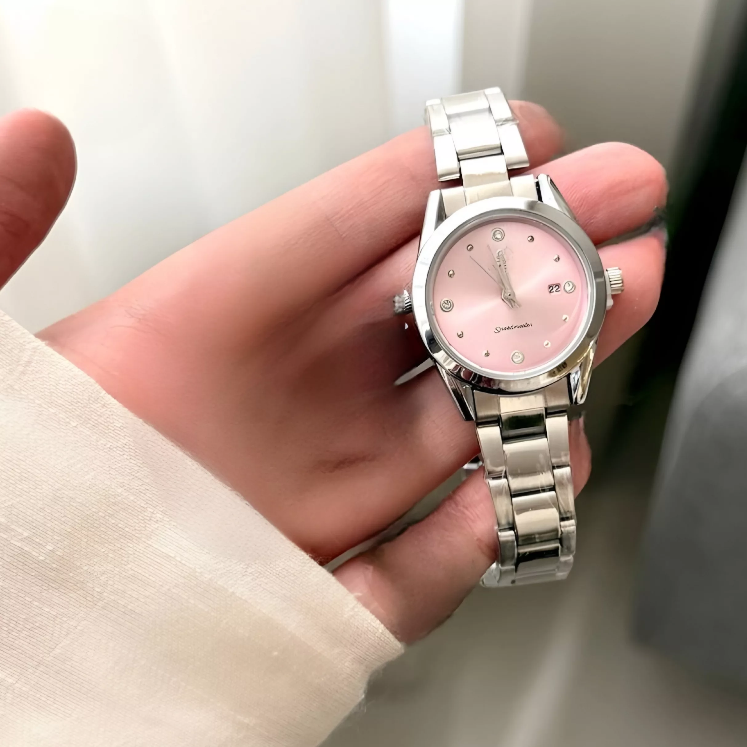 ساعت مچی عقربهای کوارتز زنانه مدل کلاسیک لوکس بند استیل کد ۲