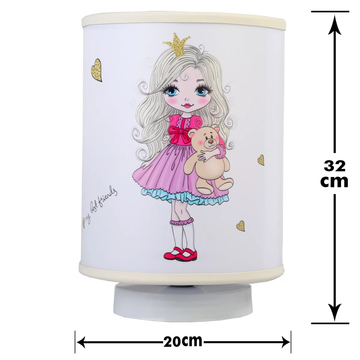 آباژور رومیزی کودک مدل پرنسس کد 100