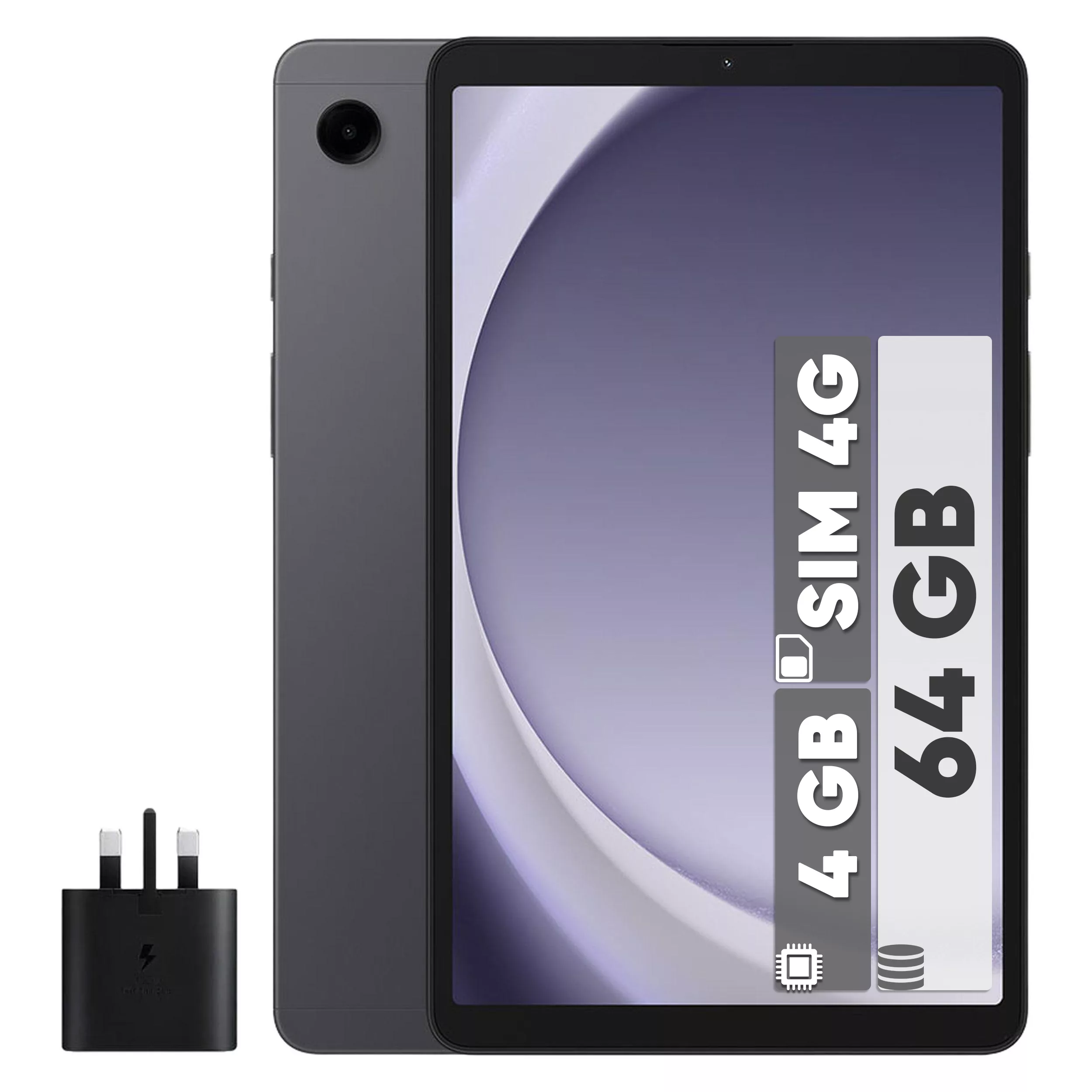 تبلت ۸.۷ اینچ سامسونگ مدل Galaxy Tab A9-4G ظرفیت 64 گیگابایت و رم 4 گیگابایت به همراه شارژر تبلت ۸.۷ اینچ سامسونگ مدل Galaxy Tab A9-4G ظرفیت 64 گیگابایت و رم 4 گیگابایت به همراه شارژر