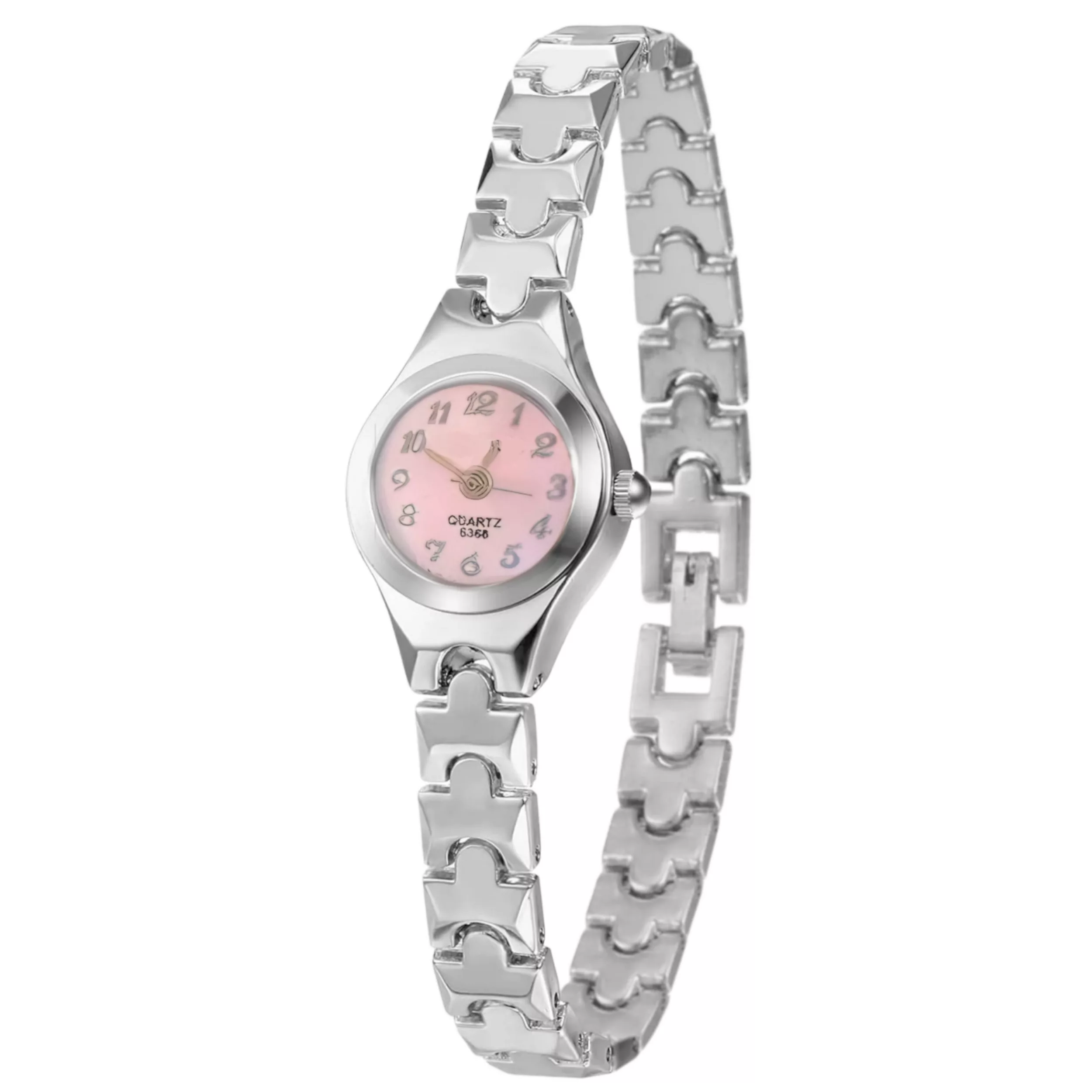 ساعت مچی عقربه‌ای کوارتز زنانه مدل مینیمال لوکس بند دستبندی کد ۴