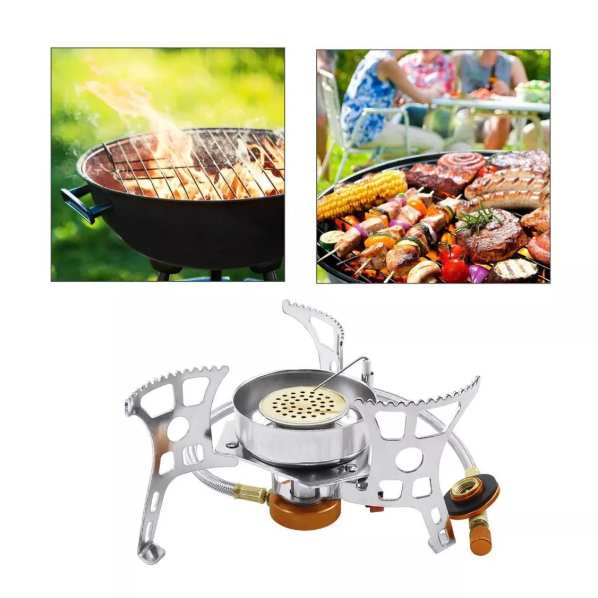 سرشعله سفری مدل شلنگ دار ضد باد