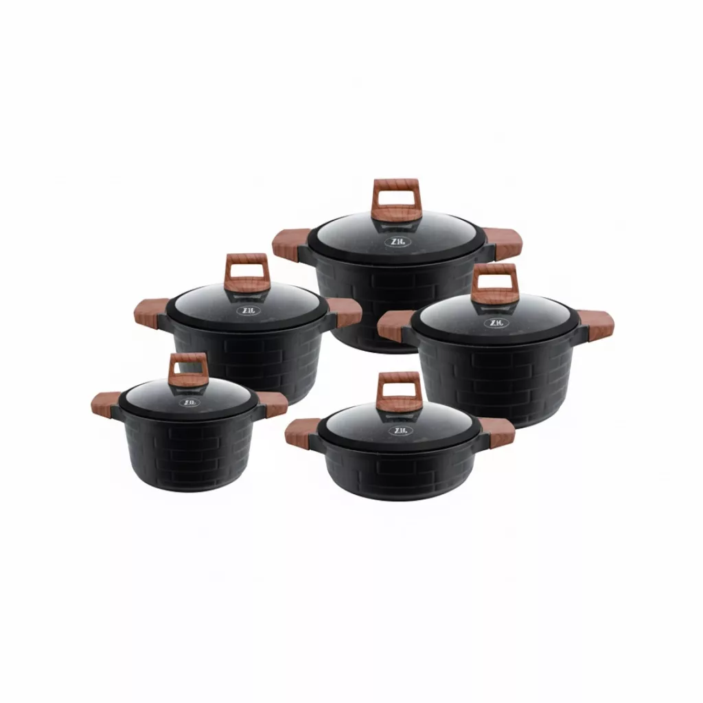 سرویس قابلمه و تابه گرانیت 10 پارچه بازرگانی زیو مدل 8530