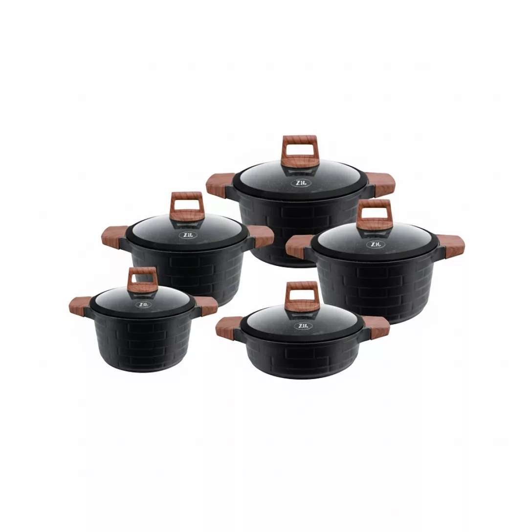 سرویس قابلمه و تابه گرانیت 10 پارچه بازرگانی زیو مدل 8530