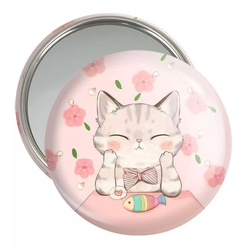 آینه جیبی خندالو طرح گربه  کد 5106