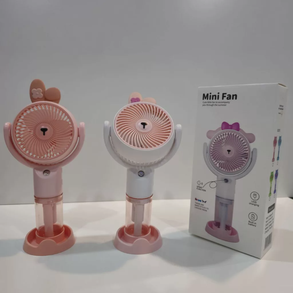 پنکه شارژی مدل مه پاش ظرفیت 400 میلی آمپر ساعت