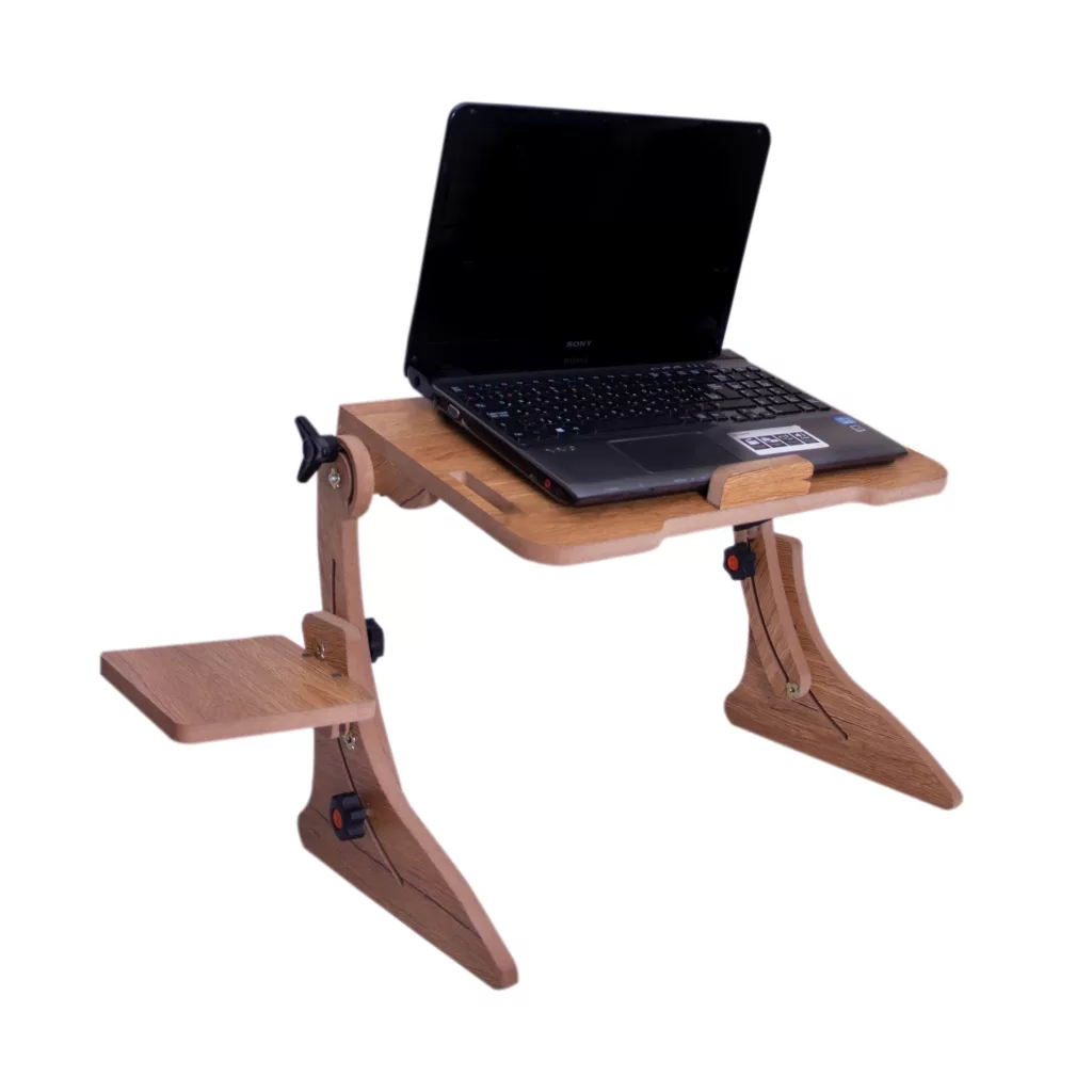 میز لپ تاپ تنظیم پذیر بومینوتک مدل flex wood