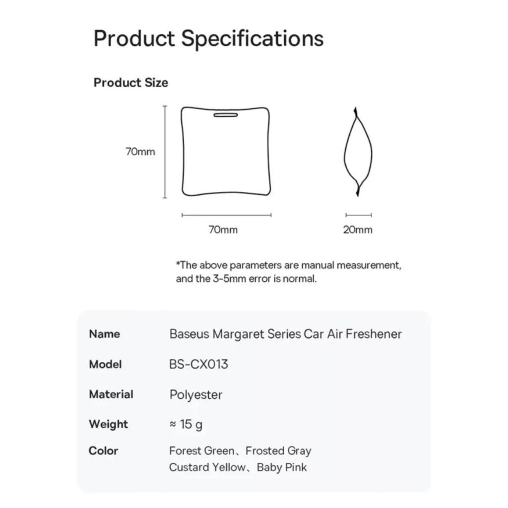 خوشبو کننده خودرو بیسوس مدل Margaret Series BS-CX013