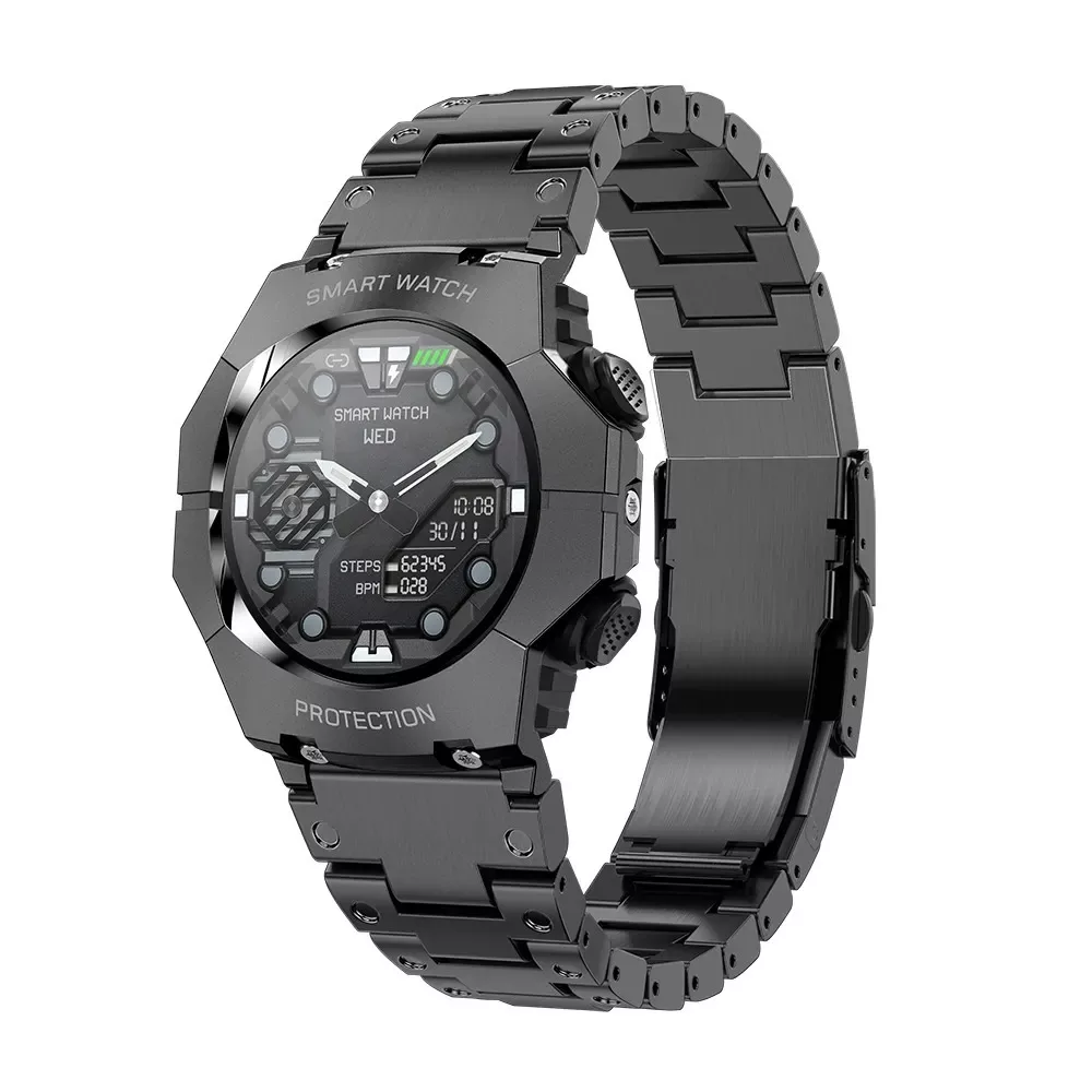 ساعت هوشمند مدل T20 PROTECTION دارای قابلیت های صفحه نمایش رنگی، صفحه نمایش لمسی، کنترل موسیقی (Music Player)، کنترل سطح اکسیژن خون، قابلیت مکالمه از طریق بلوتوث، قابلیت تغییر طرح ساعت یا تم،بند فلز