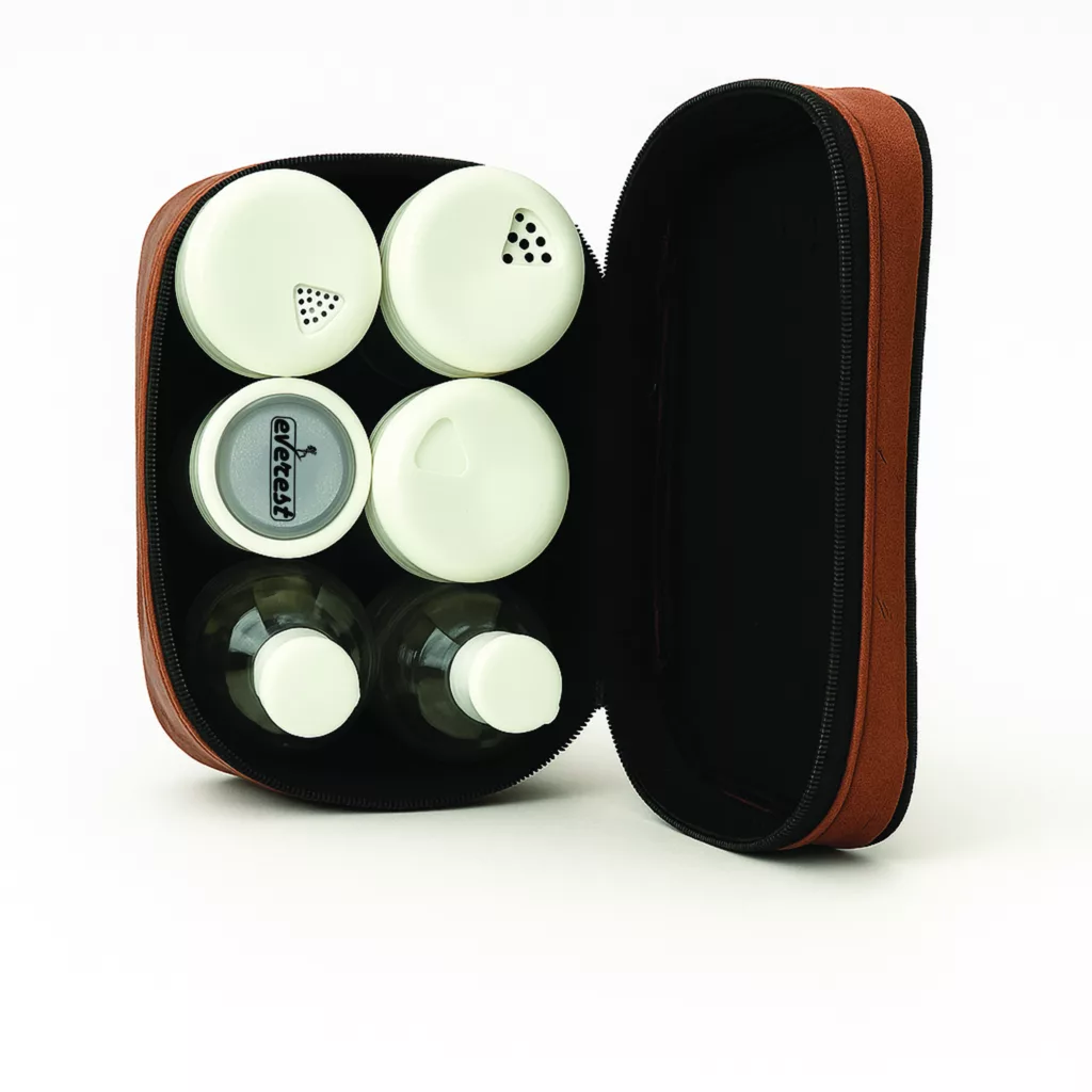 ظرف ادویه سفری اورست مدل چرمی بسته 9 عددی