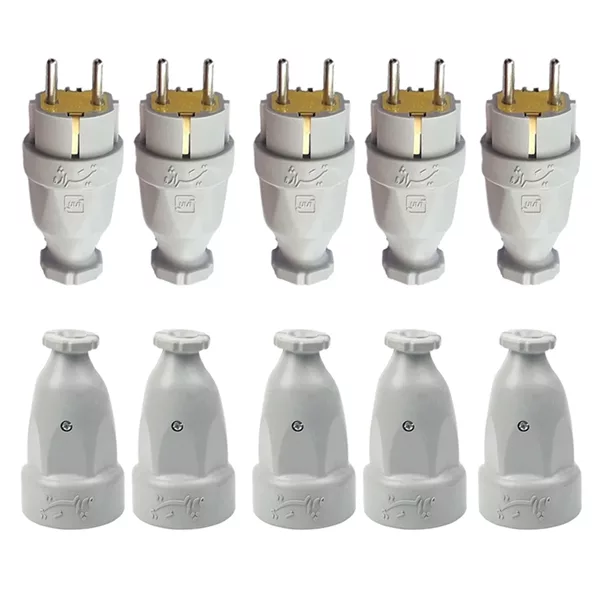 دوشاخه و مادگی برق تیراژه مدل s31 بسته 10 عددی