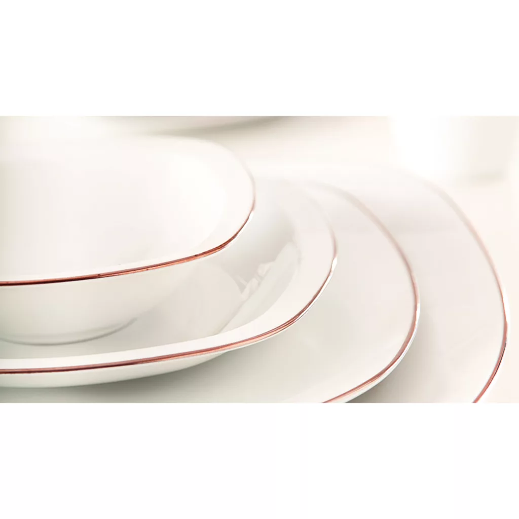 سرویس غذاخوری 27 پارچه چینی زرین ایران مدل کواترو زرین درجه یک